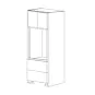 Lacquer White 30x96 Microwave/Oven Cabinet - RTA thumbnail