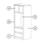 Aspen White Shaker 33x96 Double Oven Cabinet - RTA thumbnail