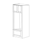 Fresno Grey Shaker 31x90 Double Oven Cabinet - RTA thumbnail