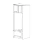 Ashton Grey Shaker 31x90 Double Oven Cabinet - RTA thumbnail