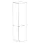 Off White Flat Panel 18x90 Pantry Cabinet with 2 Doors - Assembled thumbnail