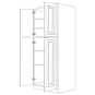 Classic Snow White 24x84 Pantry Cabinet - RTA thumbnail