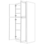 Midnight Java Shaker 24x90 Pantry Cabinet - RTA thumbnail