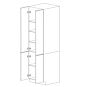 Chic Charcoal Flat Panel 24x96 Pantry Cabinet with 4 Doors - Assembled thumbnail