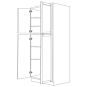 Lexington Espresso Shaker 30x90 Pantry Cabinet - RTA thumbnail