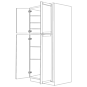 Midnight Java Shaker 30x96 Pantry Cabinet - RTA thumbnail