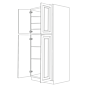 Romona Modern Gray 30x96 Utility Cabinet - RTA thumbnail
