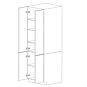 Pure White Flat Panel 36x96 Pantry Cabinet with 4 Doors - RTA thumbnail