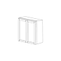 Fresno Grey Shaker 24x42 Pantry/Oven Cabinet Top Part - RTA thumbnail