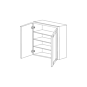 Fresno Grey Shaker 24x42 Pantry/Oven Cabinet Top Part - RTA thumbnail