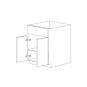 Chic Charcoal Flat Panel 30" Sink Base Cabinet - Assembled thumbnail