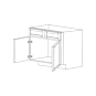 Glossy White 33" Sink Base Cabinet - RTA thumbnail