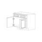 Orlando Ginger Square 33" Sink Base Cabinet - RTA thumbnail