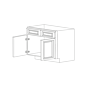 Catalina Coffee Square 36" Sink Base Cabinet - RTA thumbnail