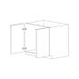 Piano Paint White Gloss 36" Sink Base Cabinet - Assembled thumbnail