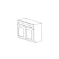 Jersey White Shaker 36" Sink Base Cabinet with Drawer - RTA thumbnail
