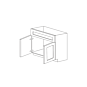 Jersey White Shaker 36" Sink Base Cabinet with Drawer - RTA thumbnail