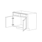 Irvine White Shaker 39" Sink Base Cabinet - RTA thumbnail