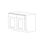 Dark Wood 42" Sink Base Cabinet - RTA thumbnail