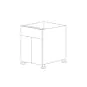 Glossy White 42" Sink Base Cabinet - RTA thumbnail