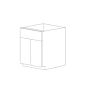 Off White Flat Panel 42" Sink Base Cabinet - RTA thumbnail