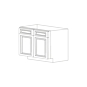 Romona Modern Gray 42" Sink Base Cabinet - RTA thumbnail