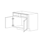Fresno Grey Shaker 42" Sink Base Cabinet - RTA thumbnail