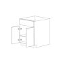 Off White Flat Panel 42" Sink Base Cabinet - RTA thumbnail