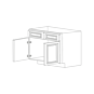 Romona Modern Gray 42" Sink Base Cabinet - RTA thumbnail