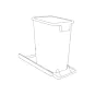 Irvine White Shaker 15" Trash Can Rack thumbnail