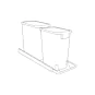 Arcadia Antique White 18" Trash Can Rack thumbnail
