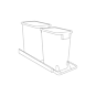 Romona Modern Gray 21" Trash Can Rack thumbnail