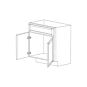Midnight Java Shaker 24" Sink Base Vanity - RTA thumbnail