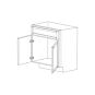 Huntington White Shaker 24" Sink Base Vanity - RTA thumbnail