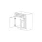 Ivory Antique White 27" Sink Base Vanity - RTA thumbnail