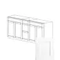 Huntington White Shaker 60" Double Sinks Base Vanity With Center Drawers - RTA thumbnail