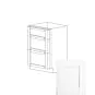 Aspen White Shaker 18" Vanity - 3 Drawers - RTA thumbnail