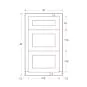 Snow White Inset Shaker 18" Drawer Vanity Cabinet - RTA thumbnail