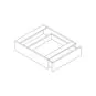 Glossy White 30" Knee Drawer Vanity - RTA thumbnail