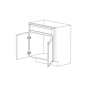 Pale Pine 24" Sink Base Vanity 2 Doors - RTA thumbnail