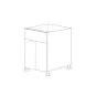 Glossy Gray 27" Sink Base Vanity 2 Doors 1 False - RTA thumbnail