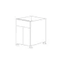 Walnut 30" Sink Base Vanity 2 Doors 1 False - RTA thumbnail