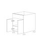 Dark Wood 36" Sink Base Vanity 2 Doors 1 False - RTA thumbnail