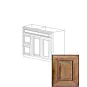 Catalina Coffee Square 36" Sink Base Vanity With 3 Drawers On Left - RTA thumbnail