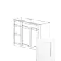 Huntington White Shaker 36" Sink Base Vanity With 3 Drawers On Left - RTA thumbnail