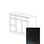 Midnight Java Shaker 36" Sink Base Vanity With 3 Drawers On Left - RTA thumbnail