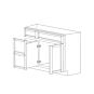 Alden Grey Shaker 36" Sink Base Vanity With 3 Drawers On Left - RTA thumbnail