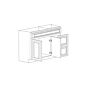 Ivory Antique White 36" Sink Base Vanity With 3 Drawers On Right - RTA thumbnail