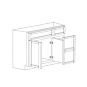 Midnight Java Shaker 36" Sink Base Vanity With 3 Drawers On Right - RTA thumbnail
