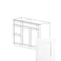 Aspen White Shaker 42" Sink Base Vanity With 3 Drawers On Left - RTA thumbnail